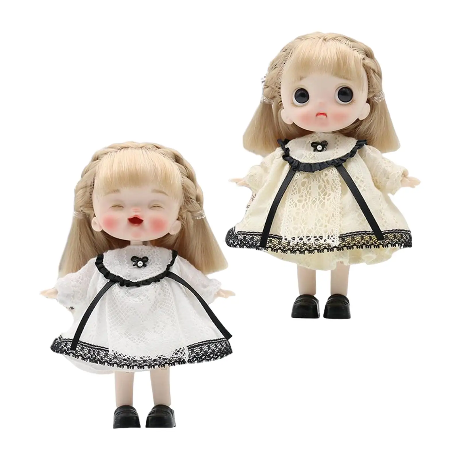 Mini Ball Jointed Baby Doll Dress up Accessories,Kids Girls Toys,Bendable makeup Doll for Birthday Graduation Valentine Gifts