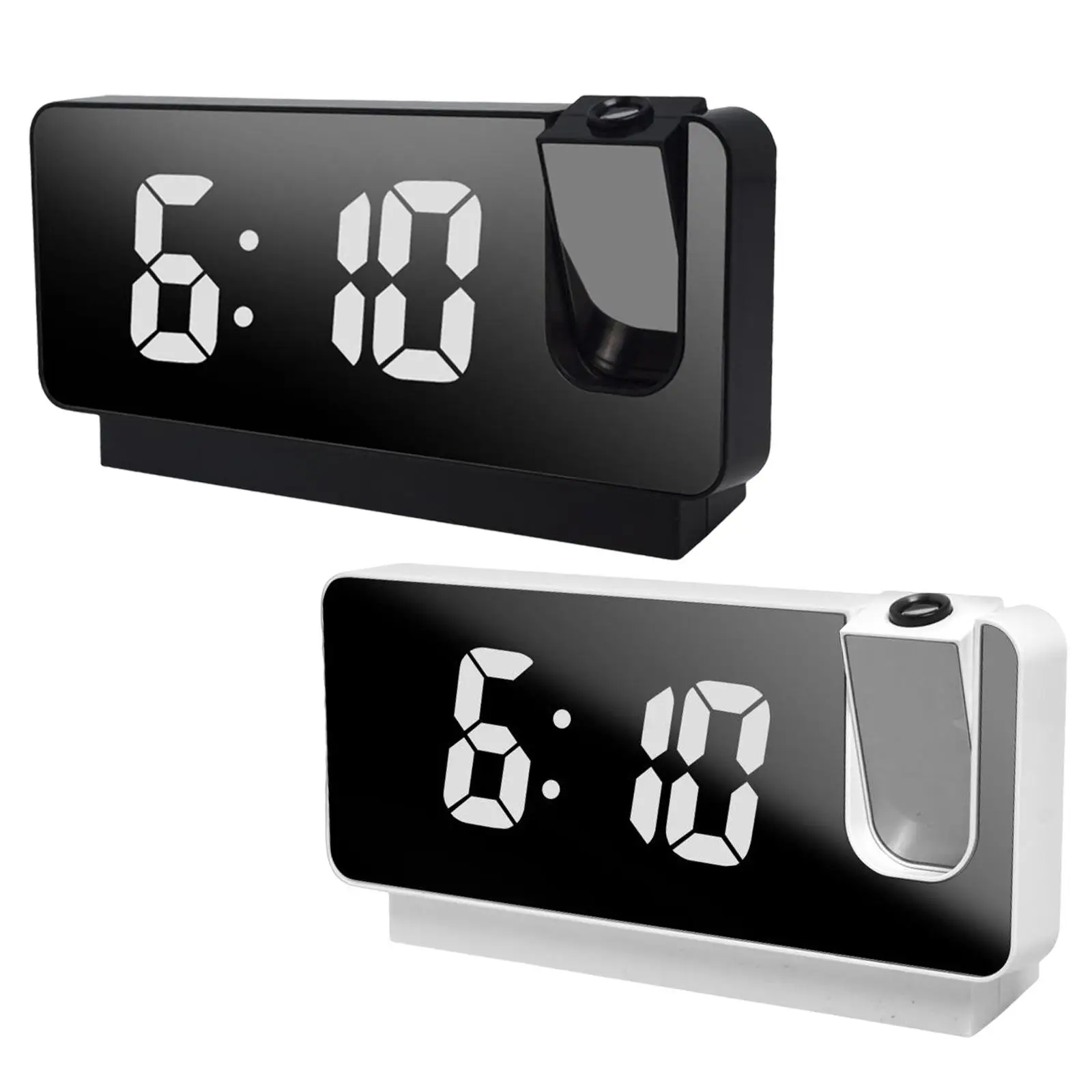 LED Projector Alarm Clock 180 Rotatable Electronic Alarm Clock for Bedroom