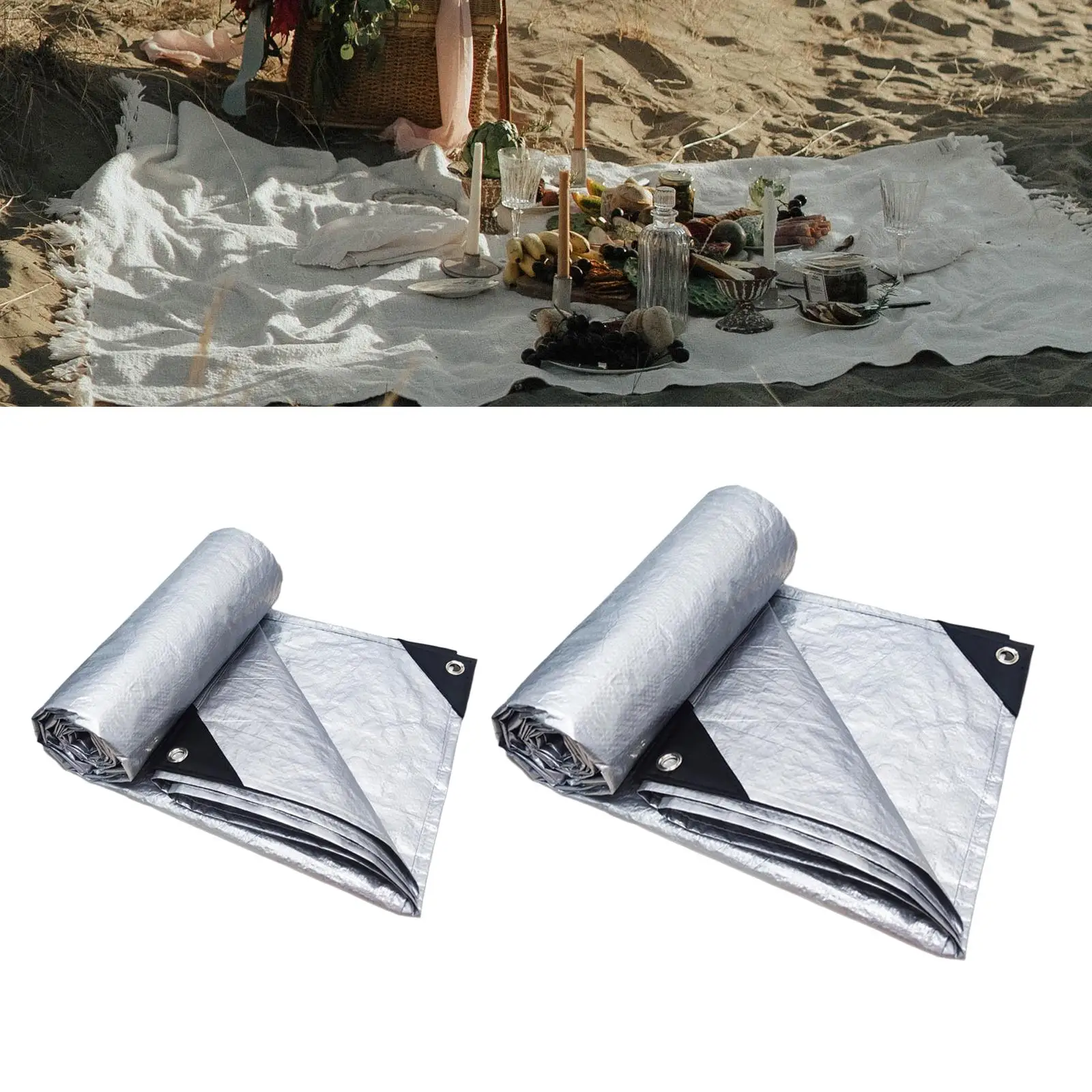 Picnic Outdoor Blanket Large Folding Lightweight Sandproof Lawn Blanket Camping Blanket for Park Beach Travel Activities Hiking