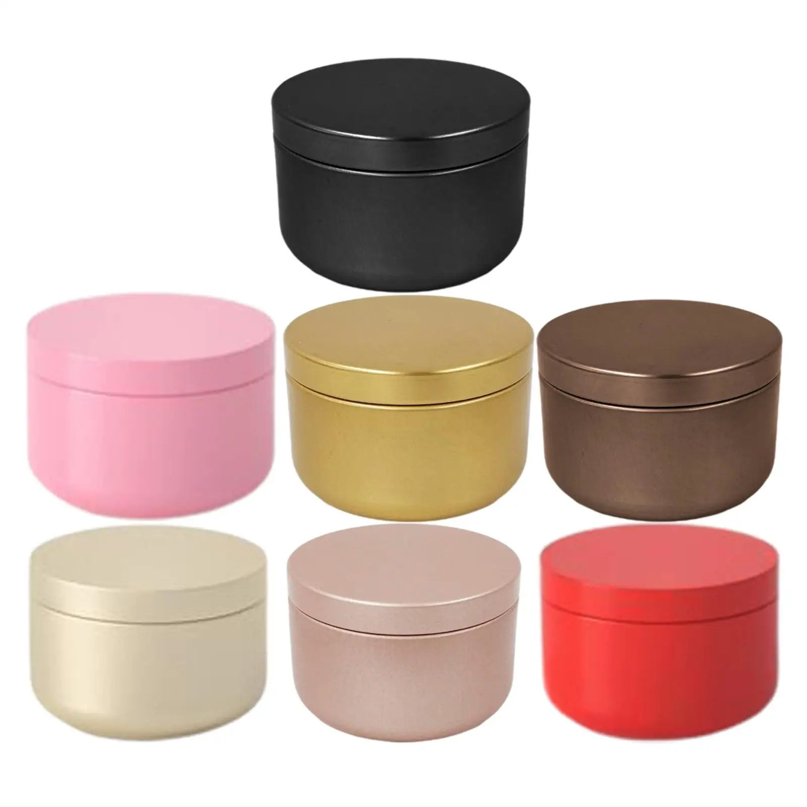 12 Pieces Small Tea Cans 50ml Wear Resistant Anti Drop with Buckle Reusable Containers for Cosmetics Sweets Travel Men Women