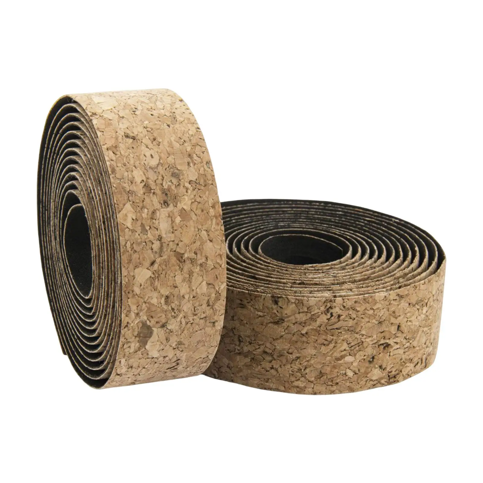 Bicycle Bar Tape Adhesive Back with Bar Plugs Cork Tape Wood Chips Texture Non