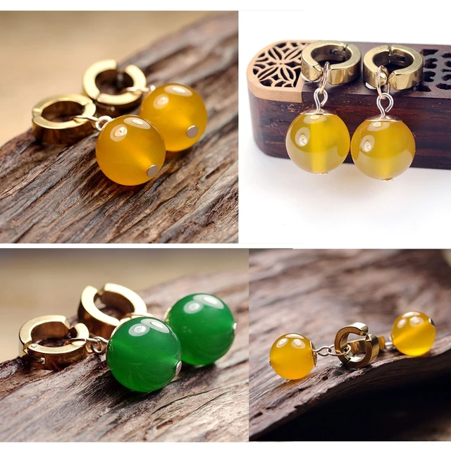Anime Cosplay Earring Potara Earring Yellow Beads Green Beads - Dangle  Earrings - AliExpress