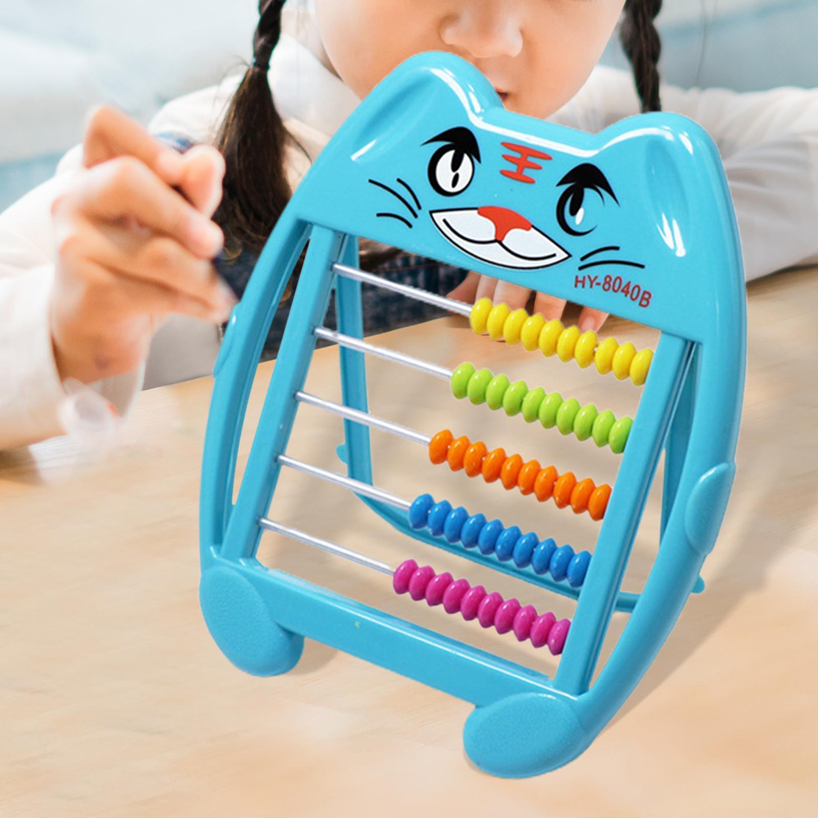 Educational Abacus 5 Row Frame Abacus Educational Counting Frames Toy for Preschool Toddlers Children Girls Birthday Gifts