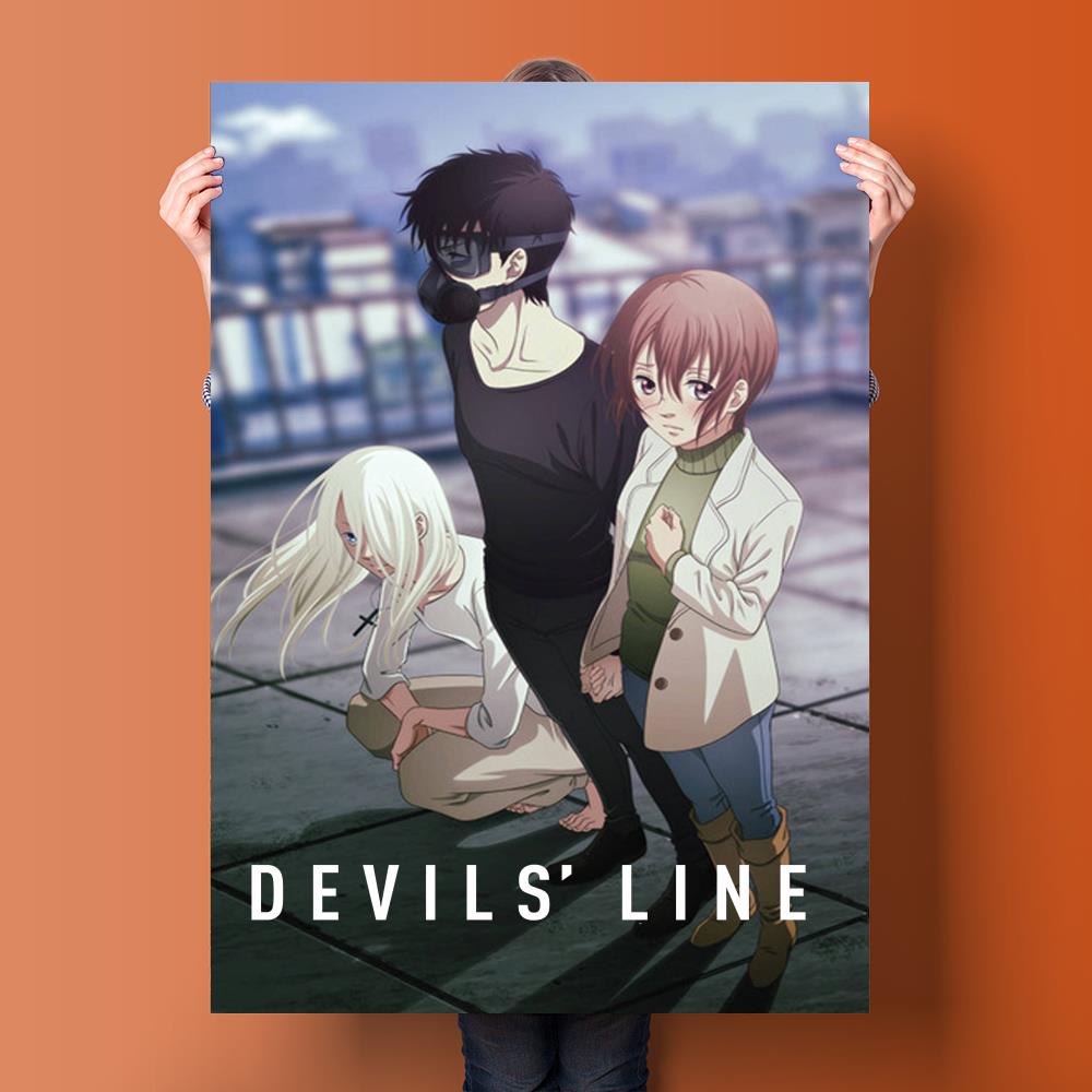 Devils line мультфильм декоративное живописное полотно 24x36 постер  настенное искусство для гостиной постеры картина для спальни | AliExpress