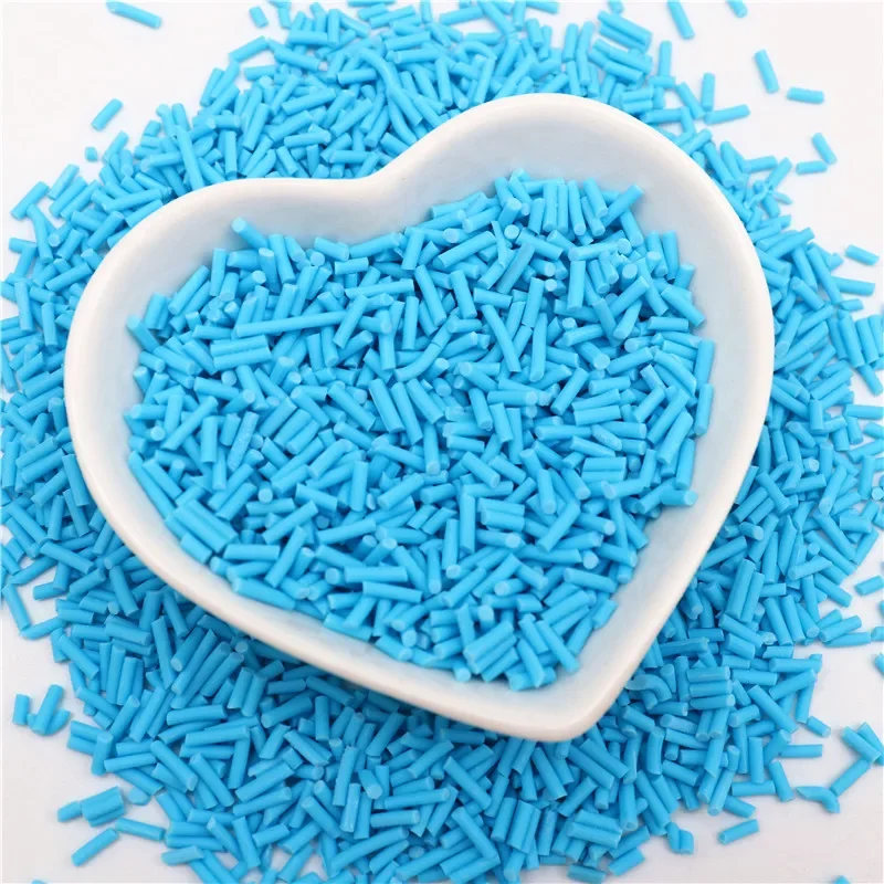 Süßigkeiten-Polymer-Ton-Scheiben, 1 mm, dünn, lang, zylindrisch, heiße Ton-Streusel für Schleim, DIY-Handwerk, winziges Kunststoff-Ton-Zubehör – Detail 20