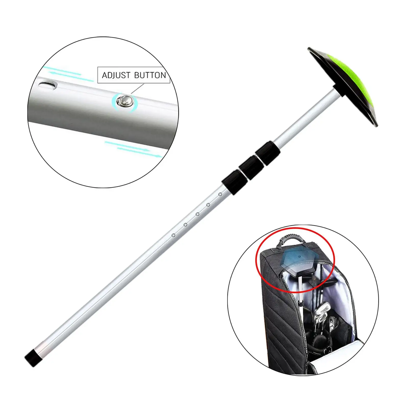 Aluminum Golf Club Bag Support Arm Rod for Travel Cover Protector Stick