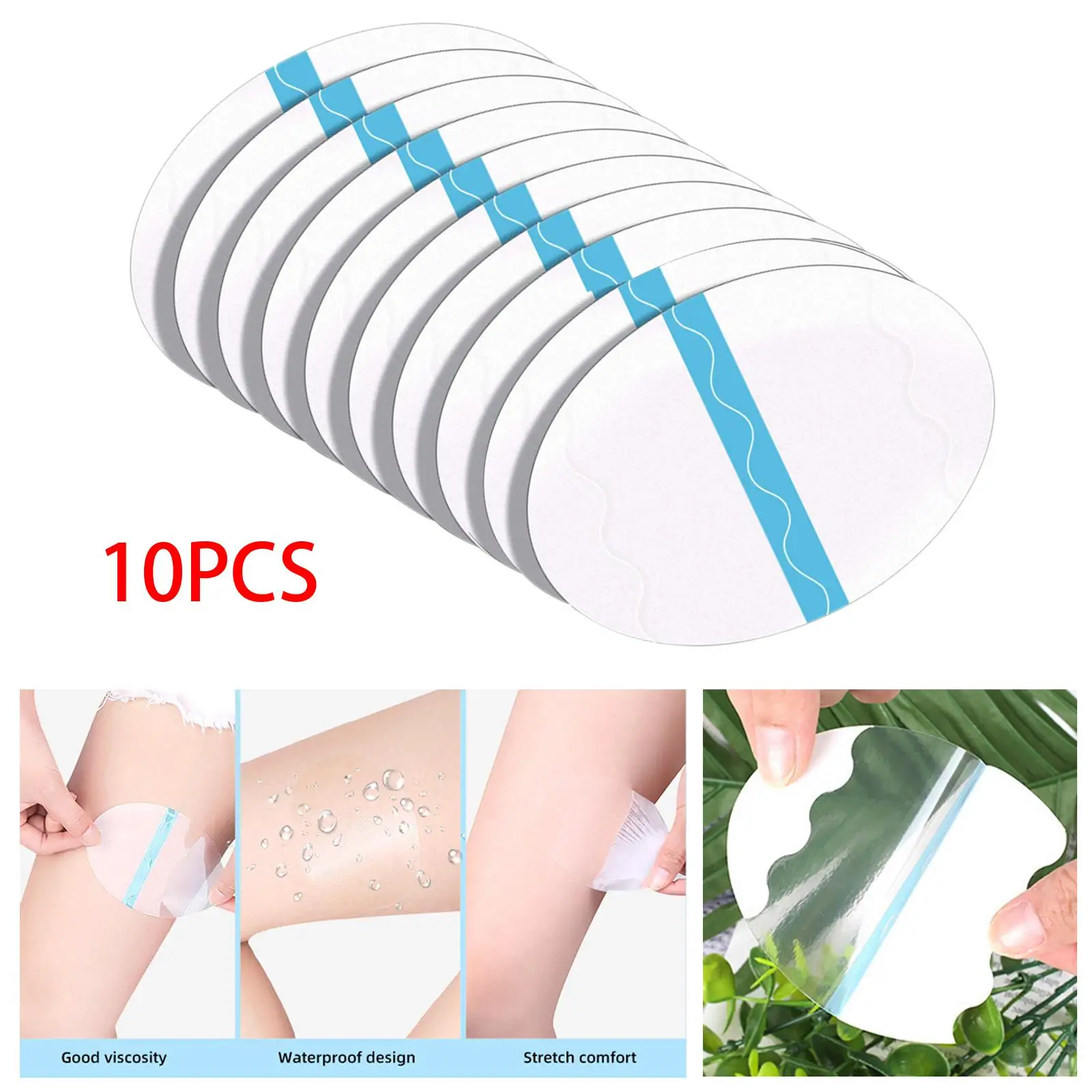 10 Count Transparent Anti Chafing Thigh Tapes Chaffing Body Protection TPU