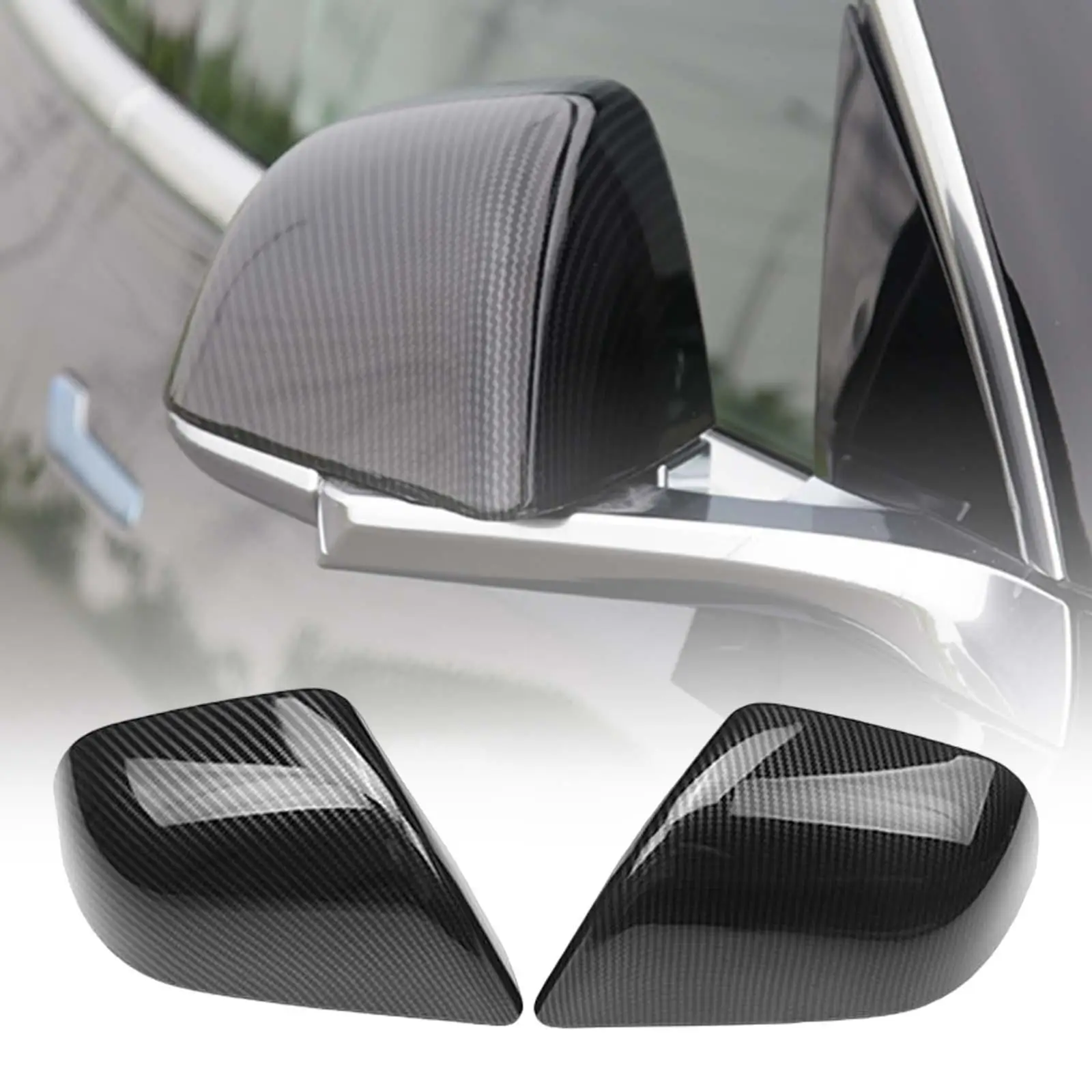  Rear Rear Mirror Covers Stickers Trim for Tesla Replacement