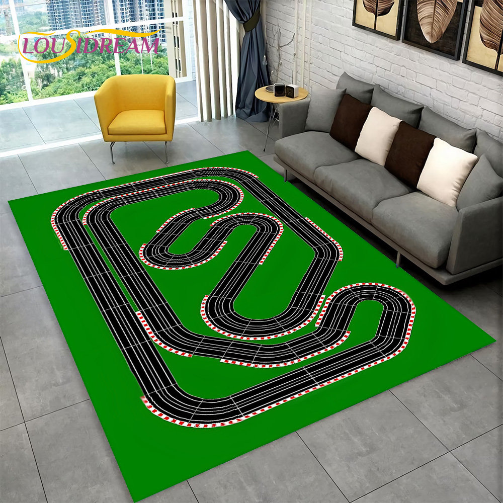 tapis de jeu pour trafic routier urbain sur zone de salle de décor de salon et de chambre polymères de sol non ald