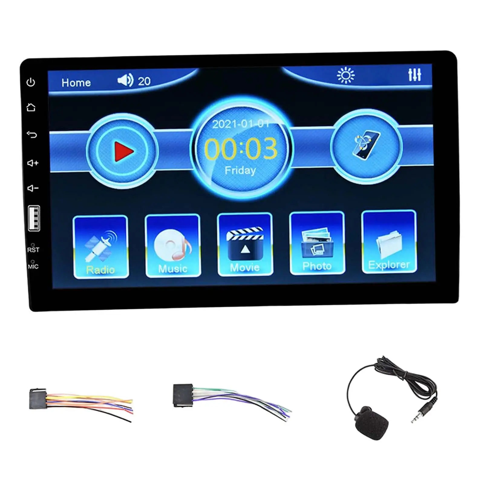 Car Stereo Radio Hands Free Calling Camera Stereo Receiver Steering Wheel