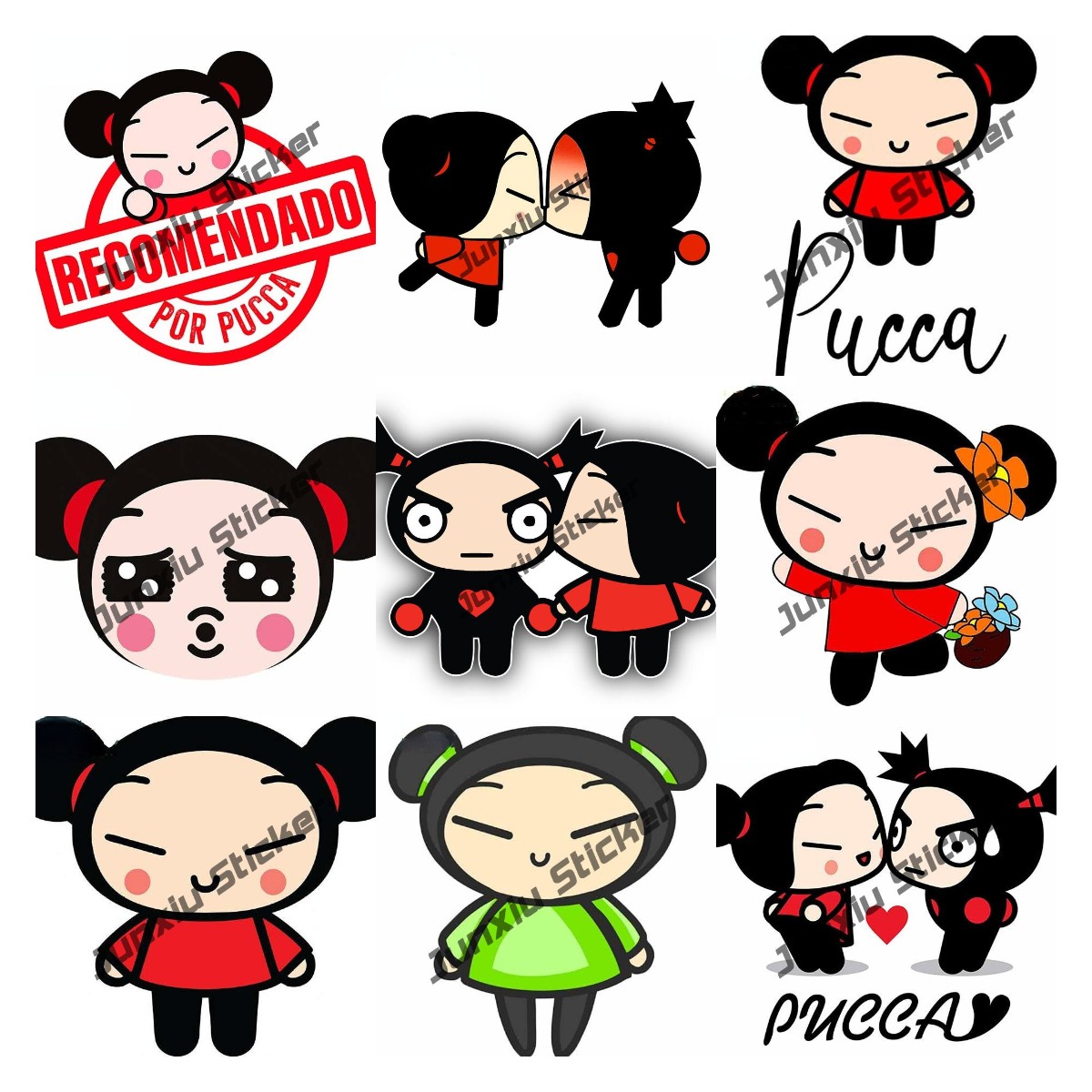 Наклейки Pucca Love Garu с защитой от царапин, стикеры в стиле аниме, милые  наклейки для детей, подростков, девочек, взрослых, на автомобильные ...