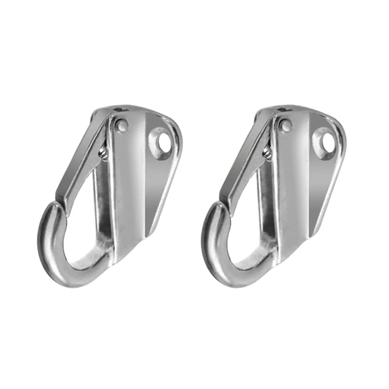 2pcs Marine Grade 316 Stainless Snap Hook Carabiner  Buckle with Screws 12mm Opening