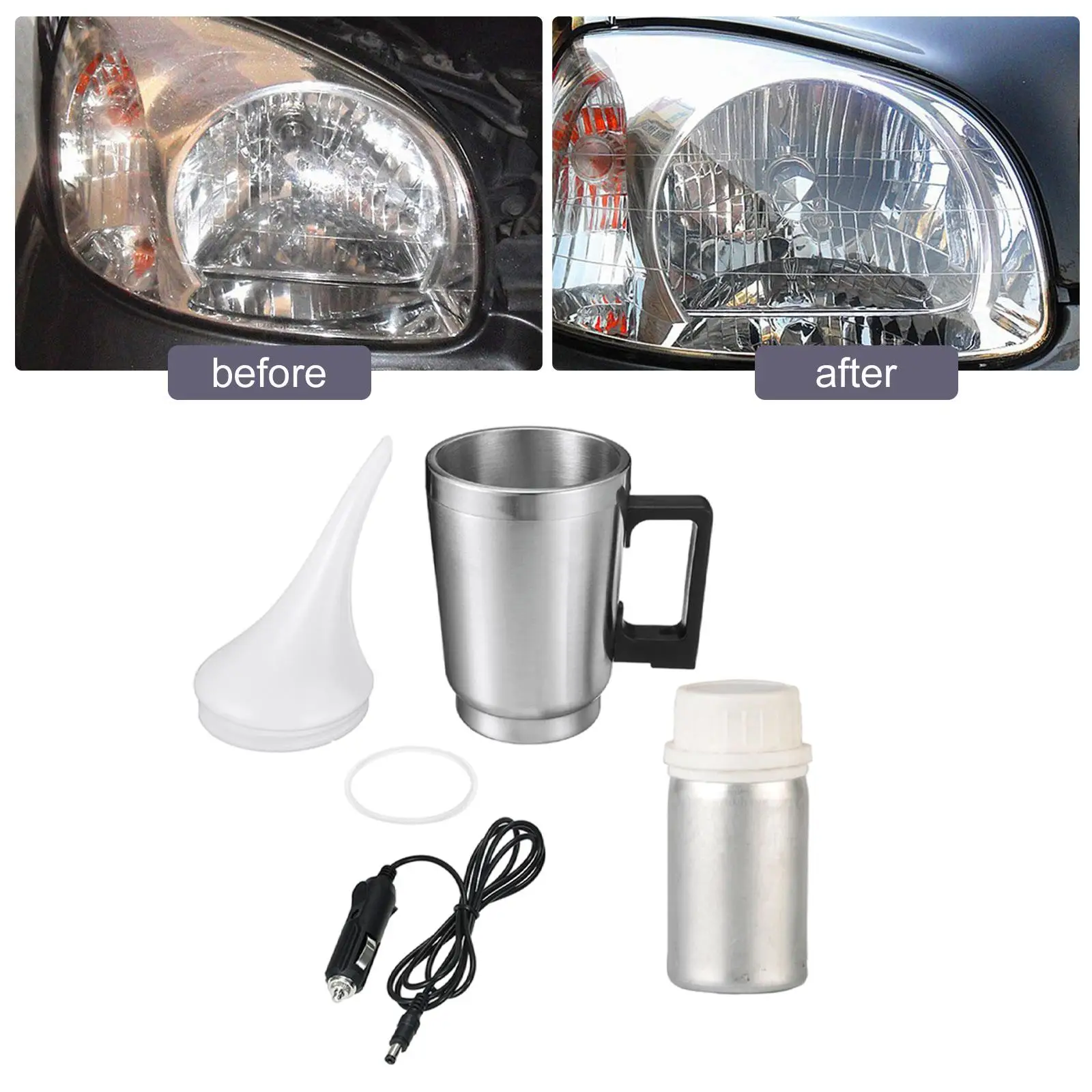 Car Headlight Lens Renovation Kit Atomizing Cup Iron Plated Repair Tool for Taillights Automotive Renovator Fog Lights