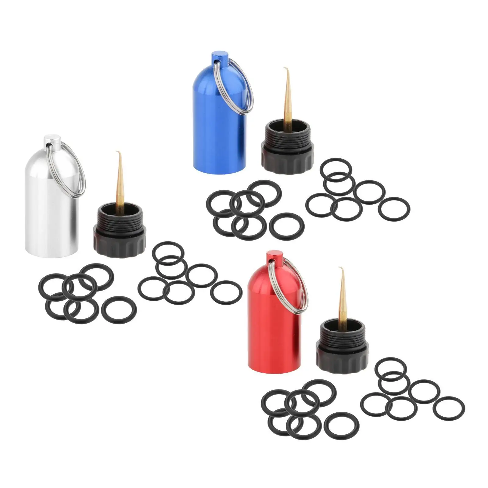 Scuba Diving  Key Ring with O-Rings Diving Bottle Keychain Key Chain Repair Kit ylinder Valve Sealing Ring for Scuba