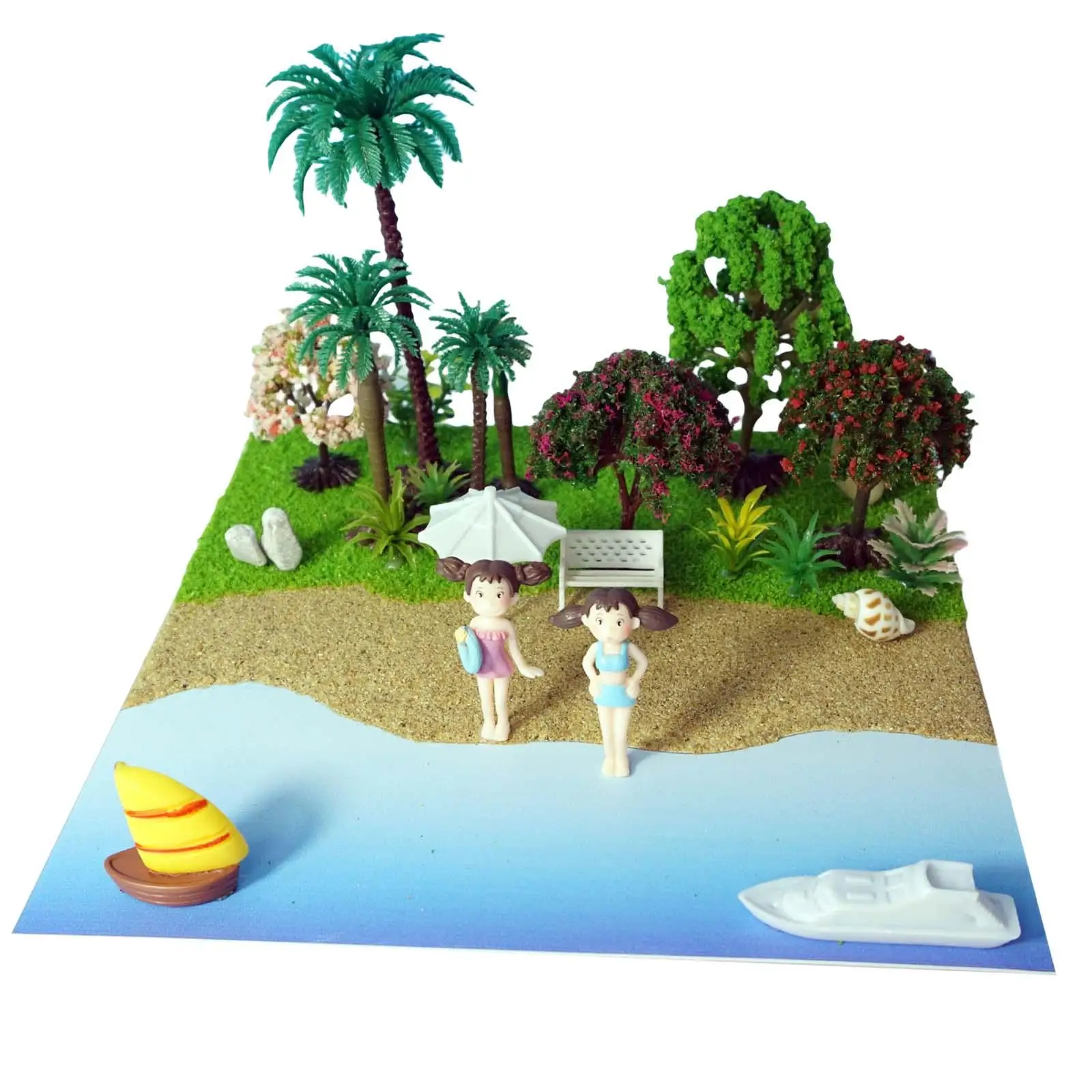 Summer beach scenes Building HO Scale Scenery Kits beach scenes Model Display for Imagination