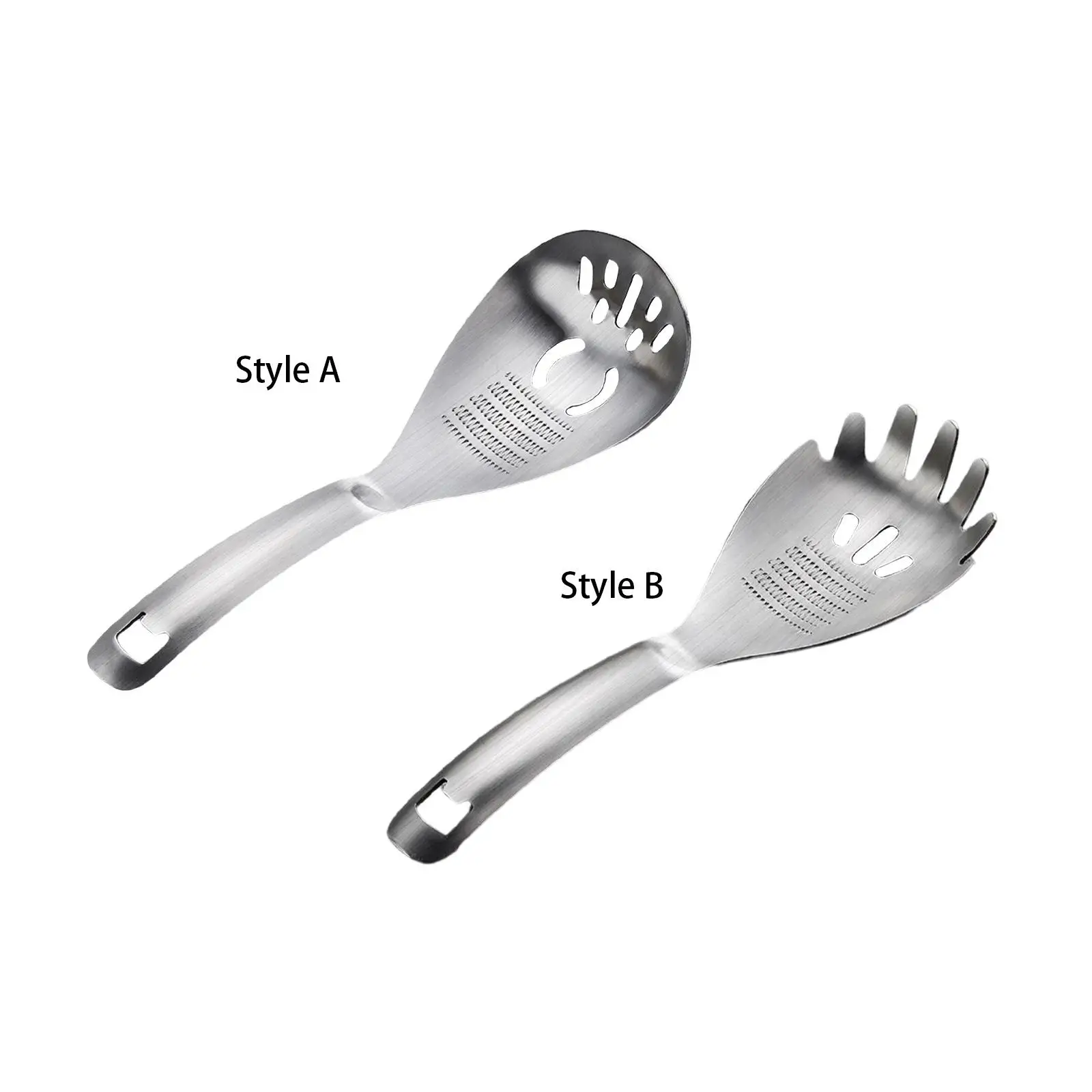 Multifunctional 430 Stainless Steel Kitchen Slotted Serving Spoon Easy to Clean and Storage Garlic Grinding Tool Bottle Opener