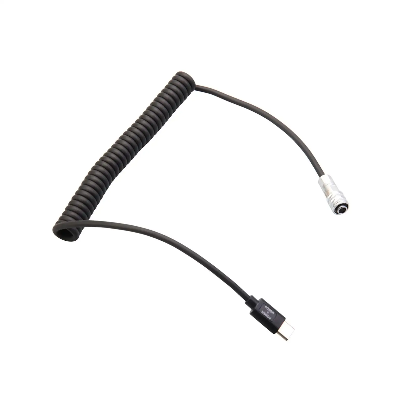  PD , 2Pin to usb Stretchable Camera Battery Power Cable for Bmpcc 4K 6 Devices, Live , Power Cable, Black