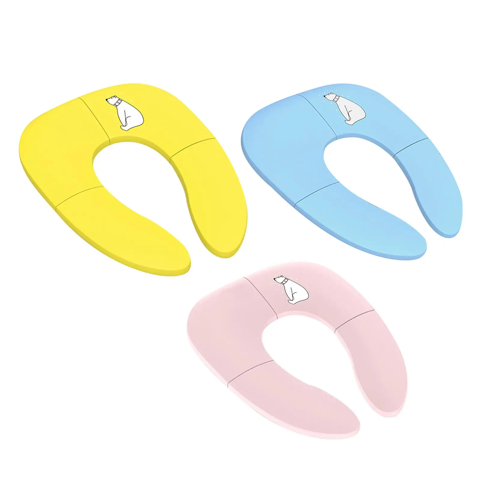 Folding Toilet Seat Upgraded Potty Ring Toilet pad Toilet Ring for Round and Oval Toilets Travel Toddler Child Adults