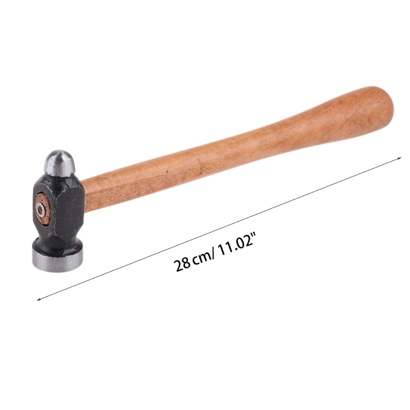 Title 6, Round Head Hammer with Wooden Handle Jewelry Ma...