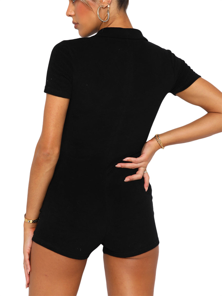 até macacões bodycon ajuste fino streetwear sólido