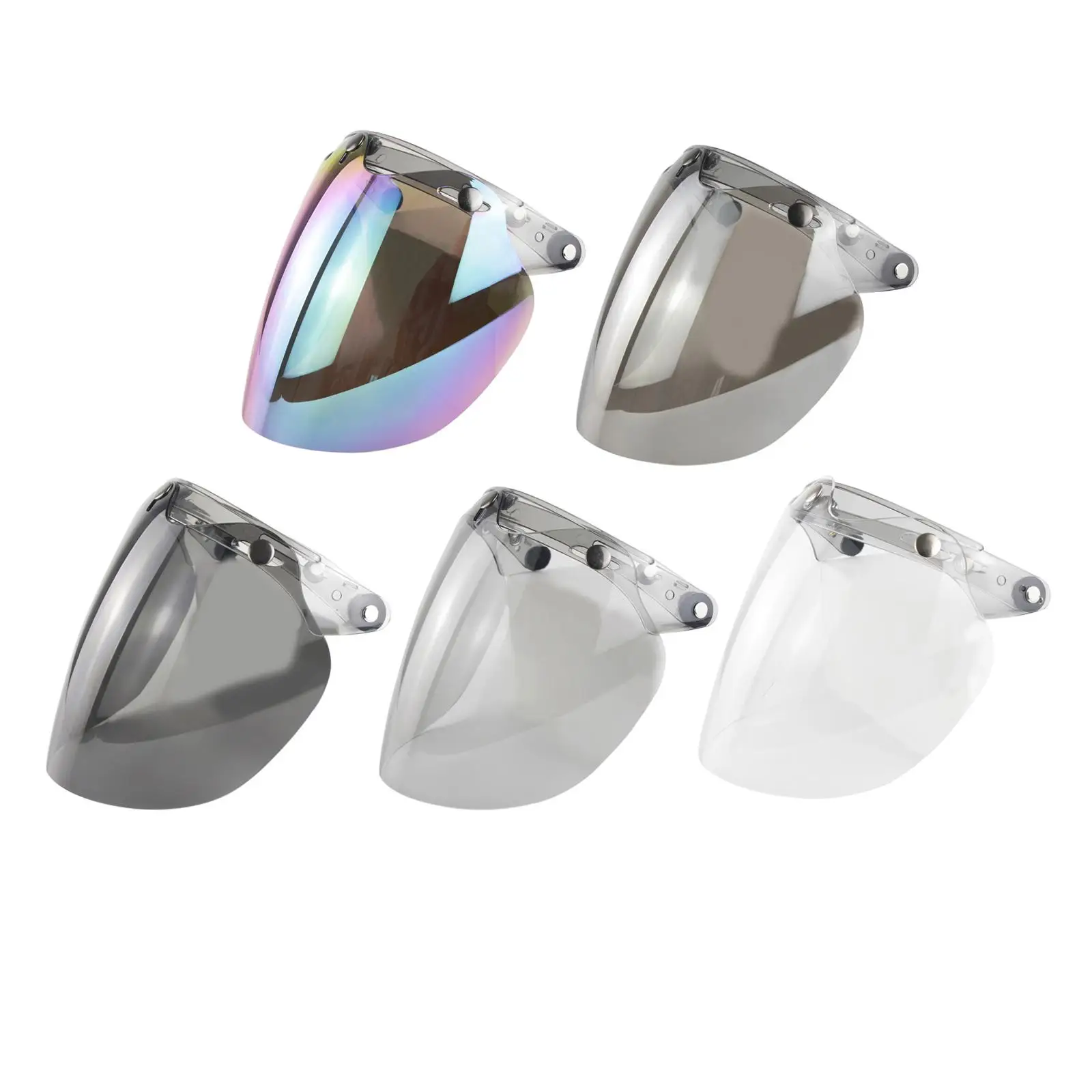 Windproof 3 Snap Visor Lens Shield for Open Face Helmets Lens Mask Helmet Lens Visor