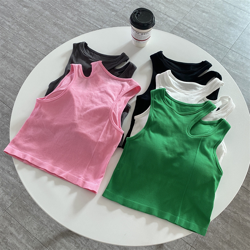 Description Picture 5 of itemWomen Tank Crop Tops Seamless Underwear Female Streetwear Hollow Tops Sexy Lingerie Sports Intimates Padded Camisole Summer