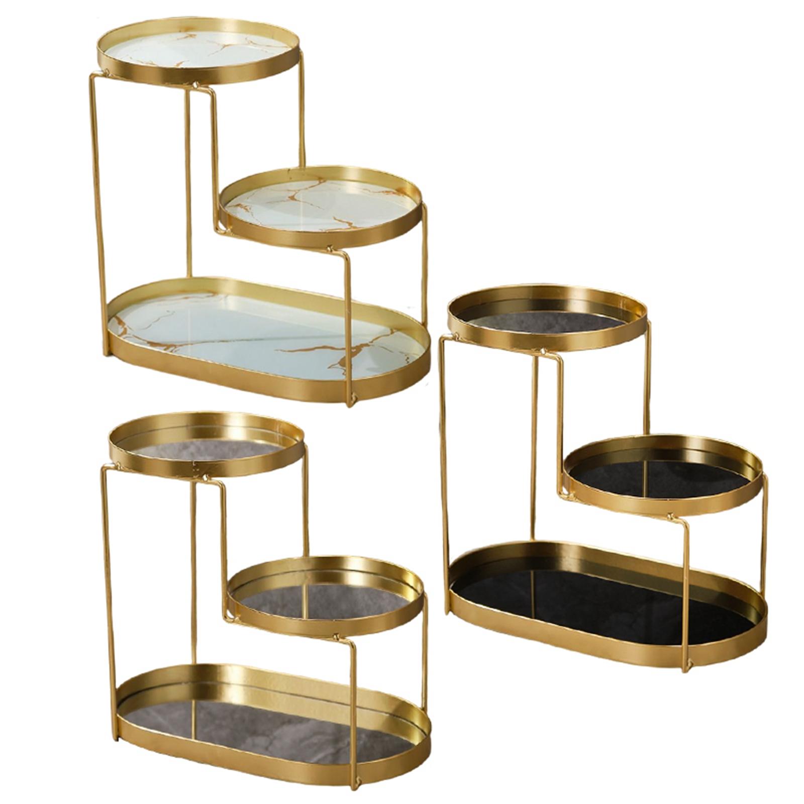 Exquisite Cosmetic Decorative Tray Lipstick Trinket Table Dressing Trays Triple