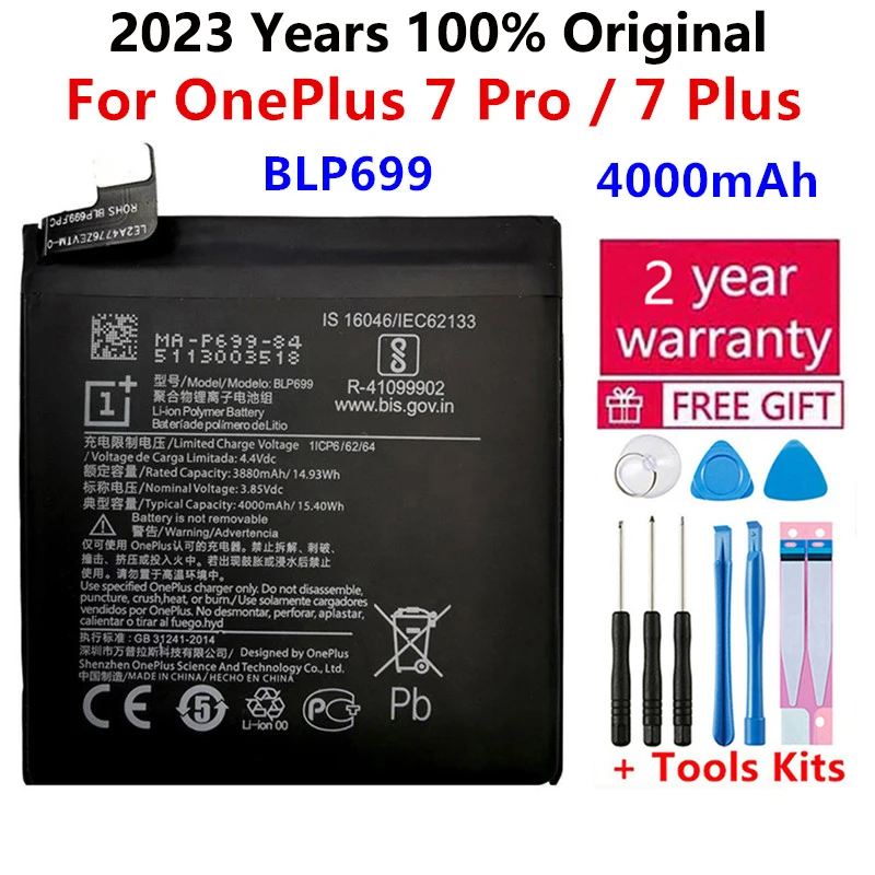 BLP699 Bateria de Substituição para OnePlus, 4000mAh,