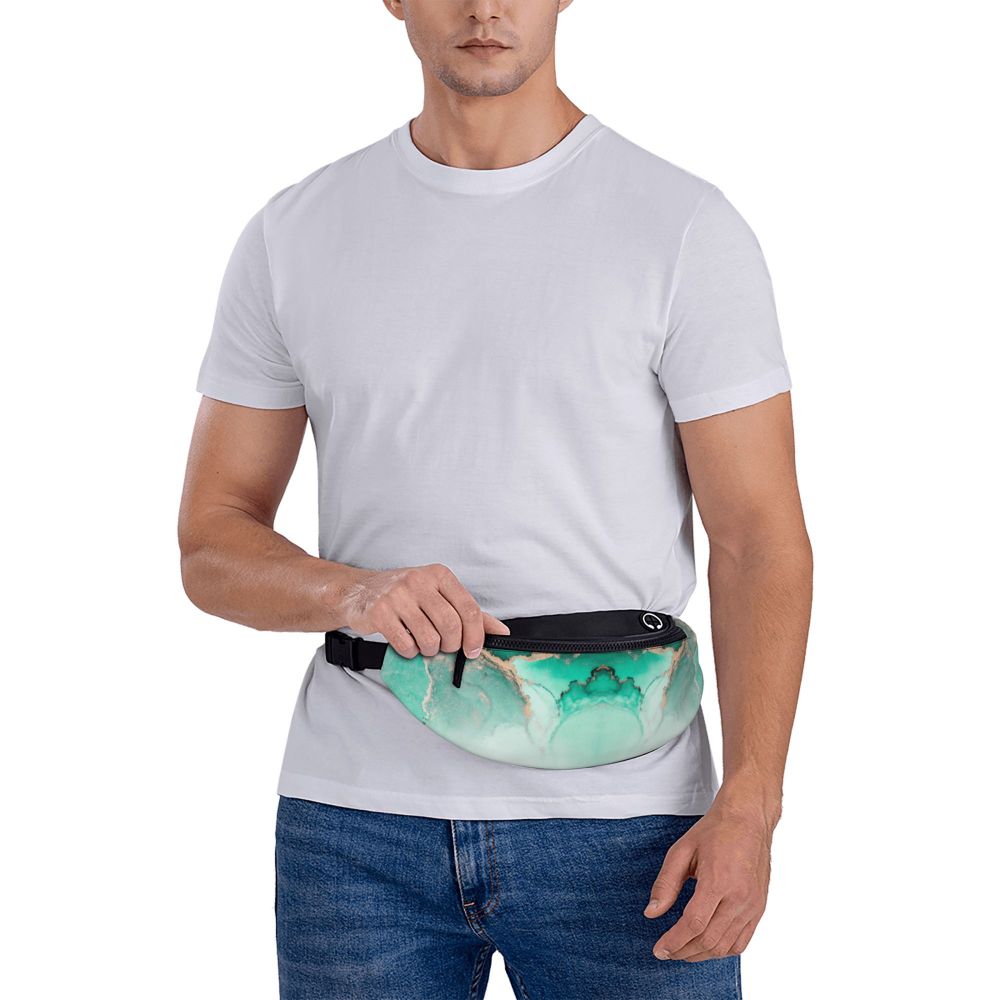 Personalizado mármore verde Fanny Pack para mulheres