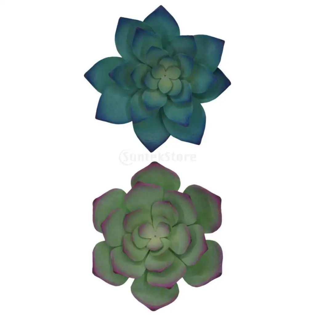 2x Iron Succulents  wall Decoration Home Bedroom Living Room Sculpture