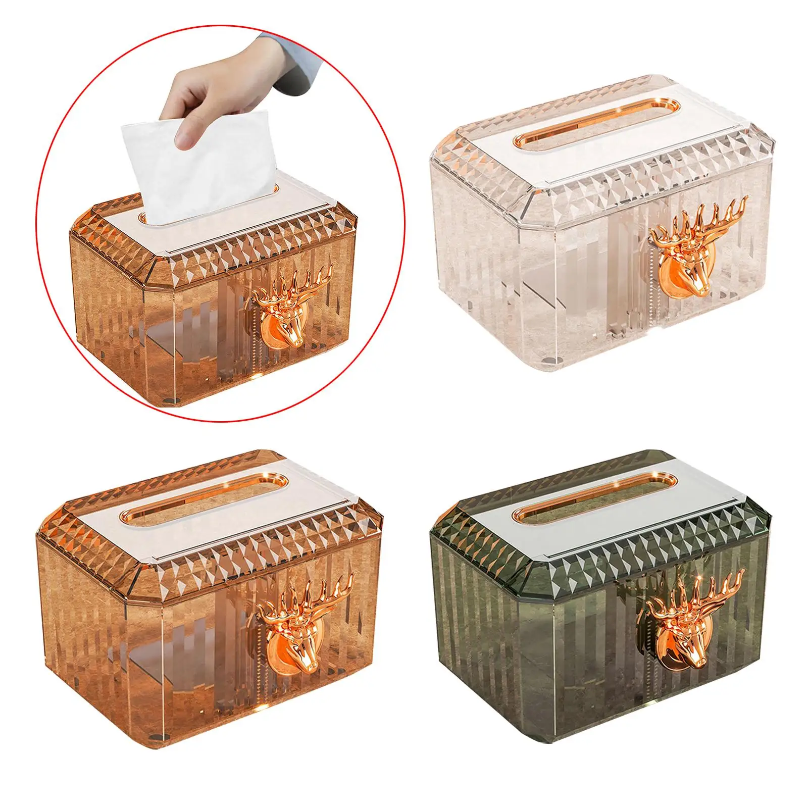 Clear Tissue Box Clear Facial Tissue Holder Case Dispenser for Car