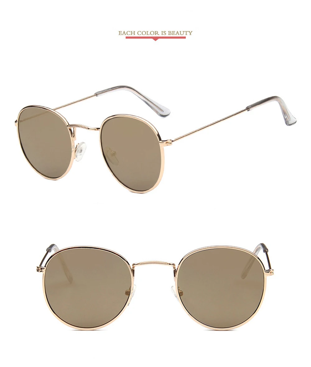 Vintage verspiegelte Sonnenbrille Herren und Damen Retro Sonnenbrille mit Metallrahmen Outdoor-Mode Brillen – Detail 13