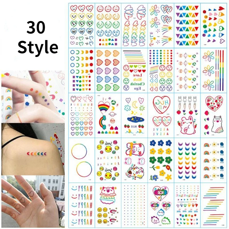 Best of Butterfly Temporary Tattoo Stickers Rainbow Expression Face Hand Lovely Body Art Waterproof Fake Tattoos Tatouage Temporaire Reviews & Tips