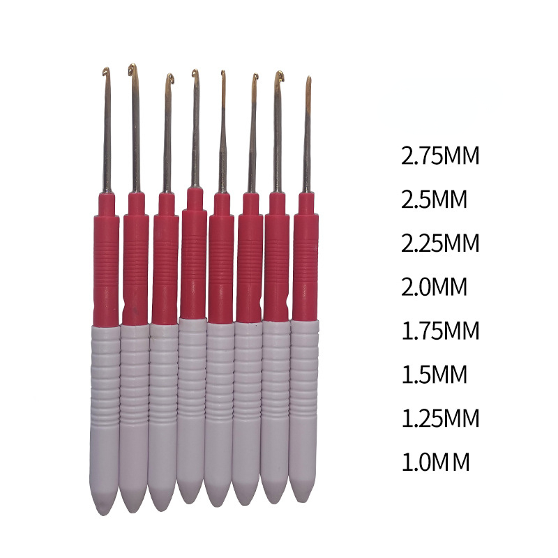 8 Stück Kunststoffgriffe Stricknadeln Garnbindung Handwerk Häkelnadeln Feine Stricknadel DIY Nähwerkzeug 1,0–2,75 mm – Detail 3