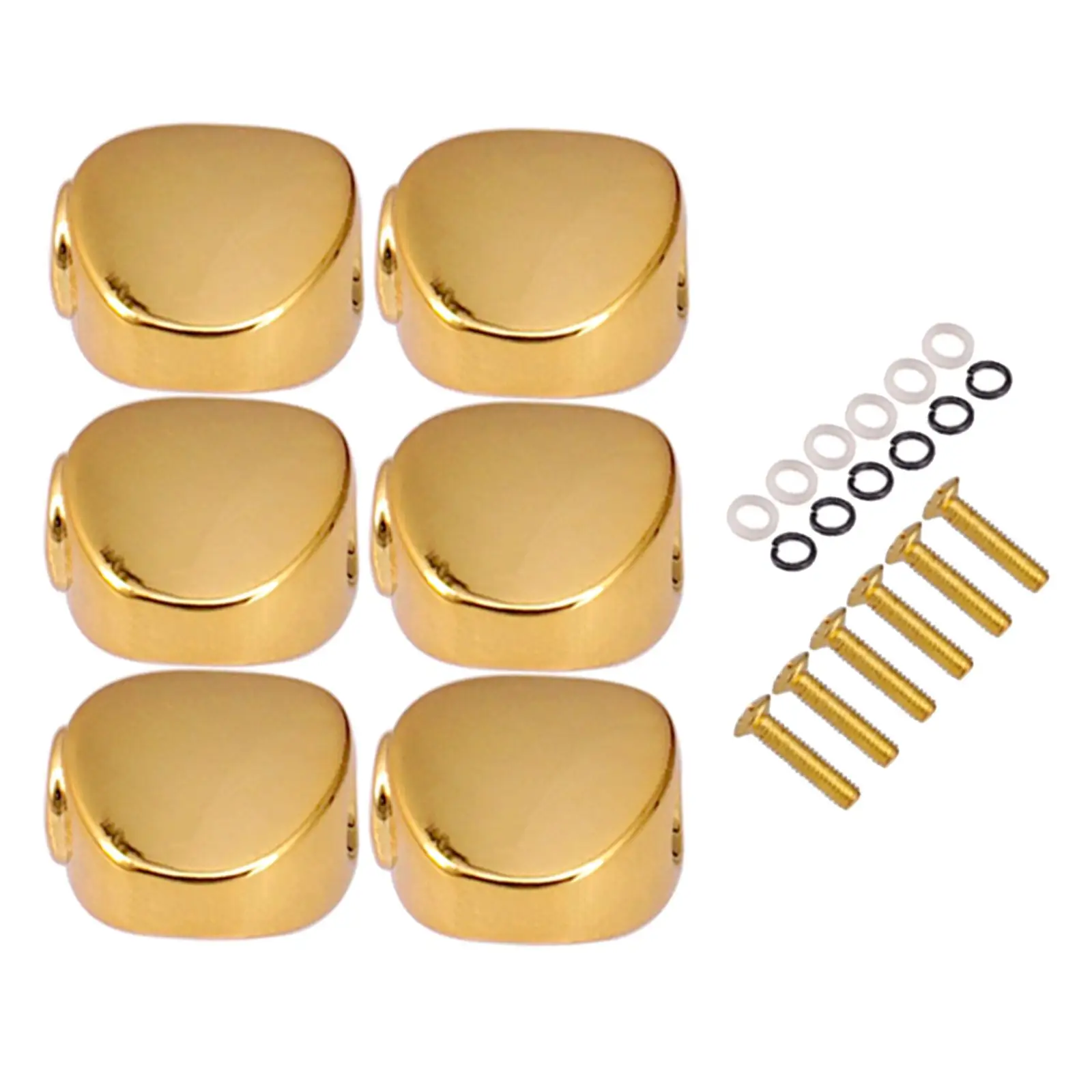 6pcs Guitar Tuning Pegs Caps Machine Head Classical Guitar Replacement Buttons Knobs for Acoustic Folk Guitar