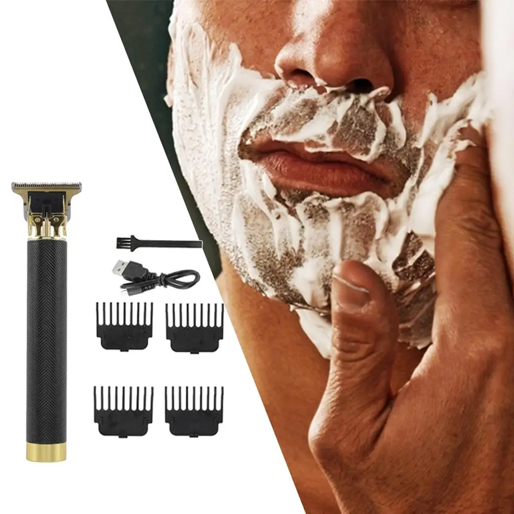 Rechargeable Beard Trimmer Stubble Shaver Beard Mustache Grooming Clipper