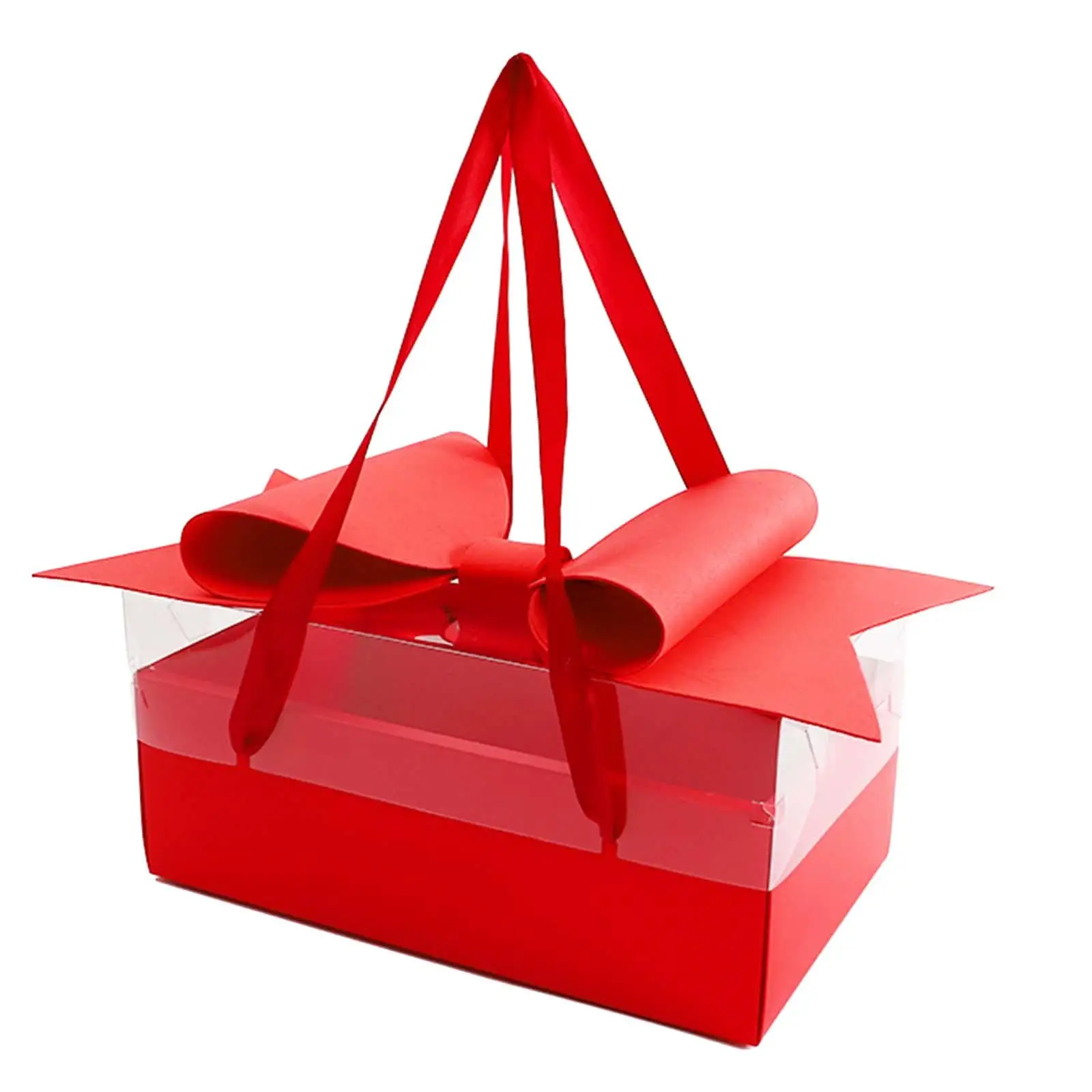 Valentine`s Day Gift Box Transparent Lid Box Exquisite Flower Box for Graduation Valentine`s Day Anniversary Party Girlfriend