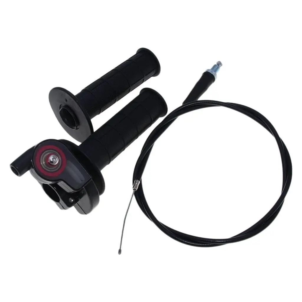 Motorcycle Throttle Handle 22mm with Cable Lever Grip Fit for 110-250cc ATV Motocross