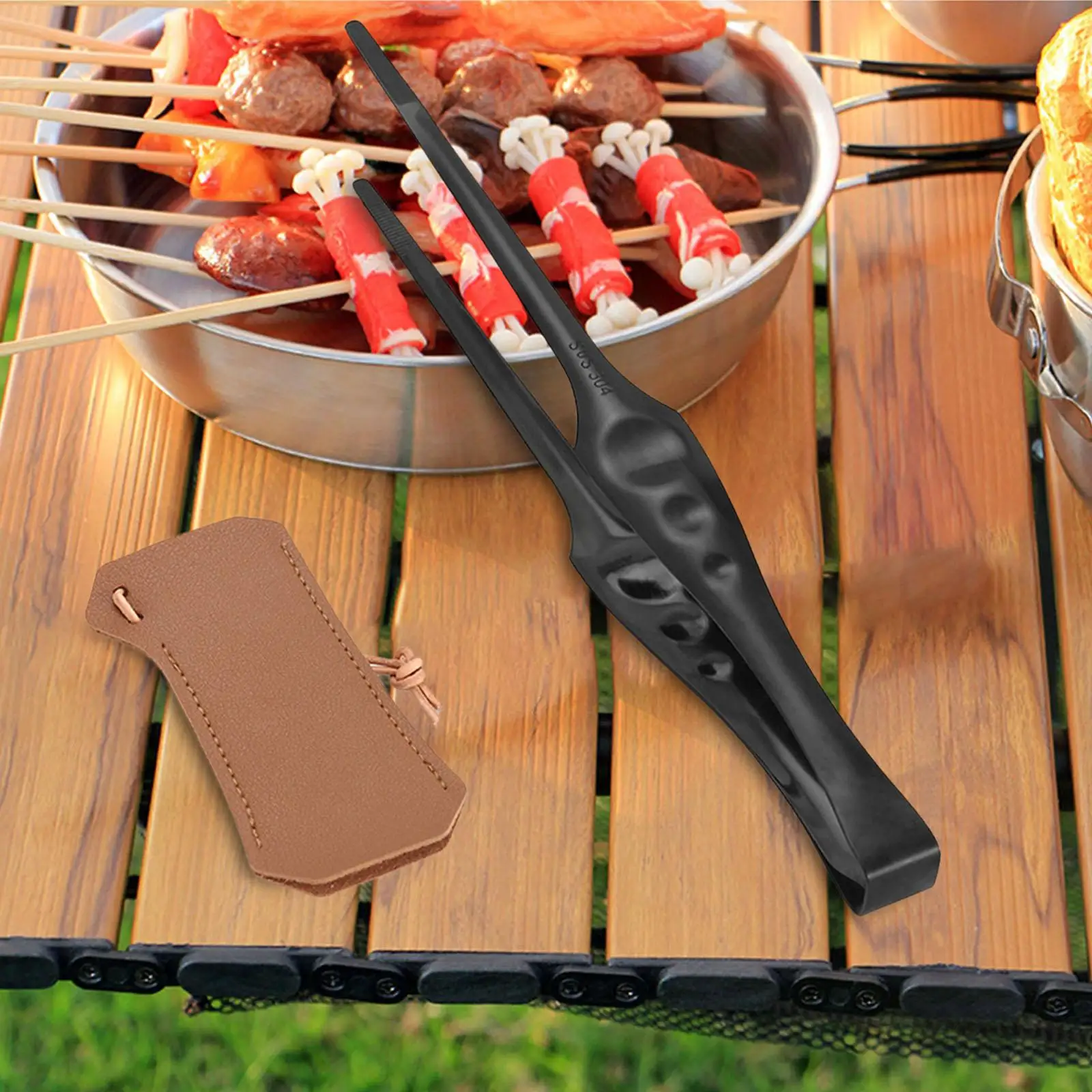 Kitchen Tongs Long Barbecue Serving Utensils Catering Tools Nonslip Grip