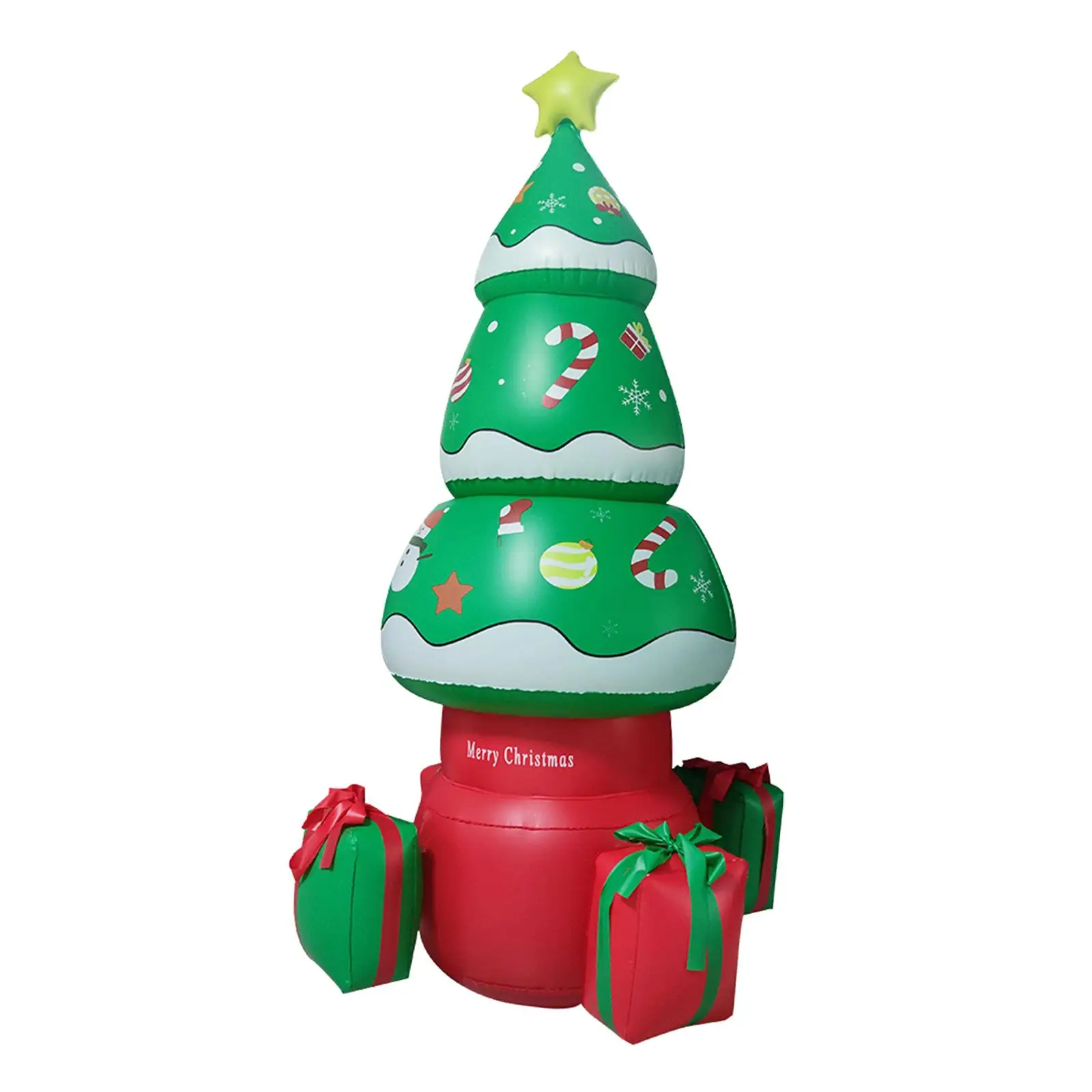 5.6ft Inflatable Christmas Tree Lighted Bright LED Xmas Tree Decorative Tree for Garden Holiday Lawn Outdoor Decor