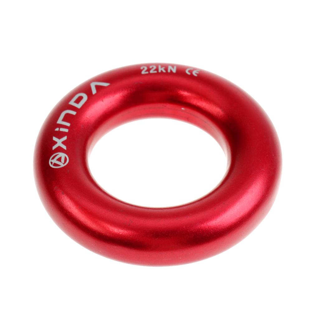  Rappel Ring for Rock Climbing - Aluminum Rappel Device Rappel Ring Connector for Rigging Belaying Equipment, Friction Saver