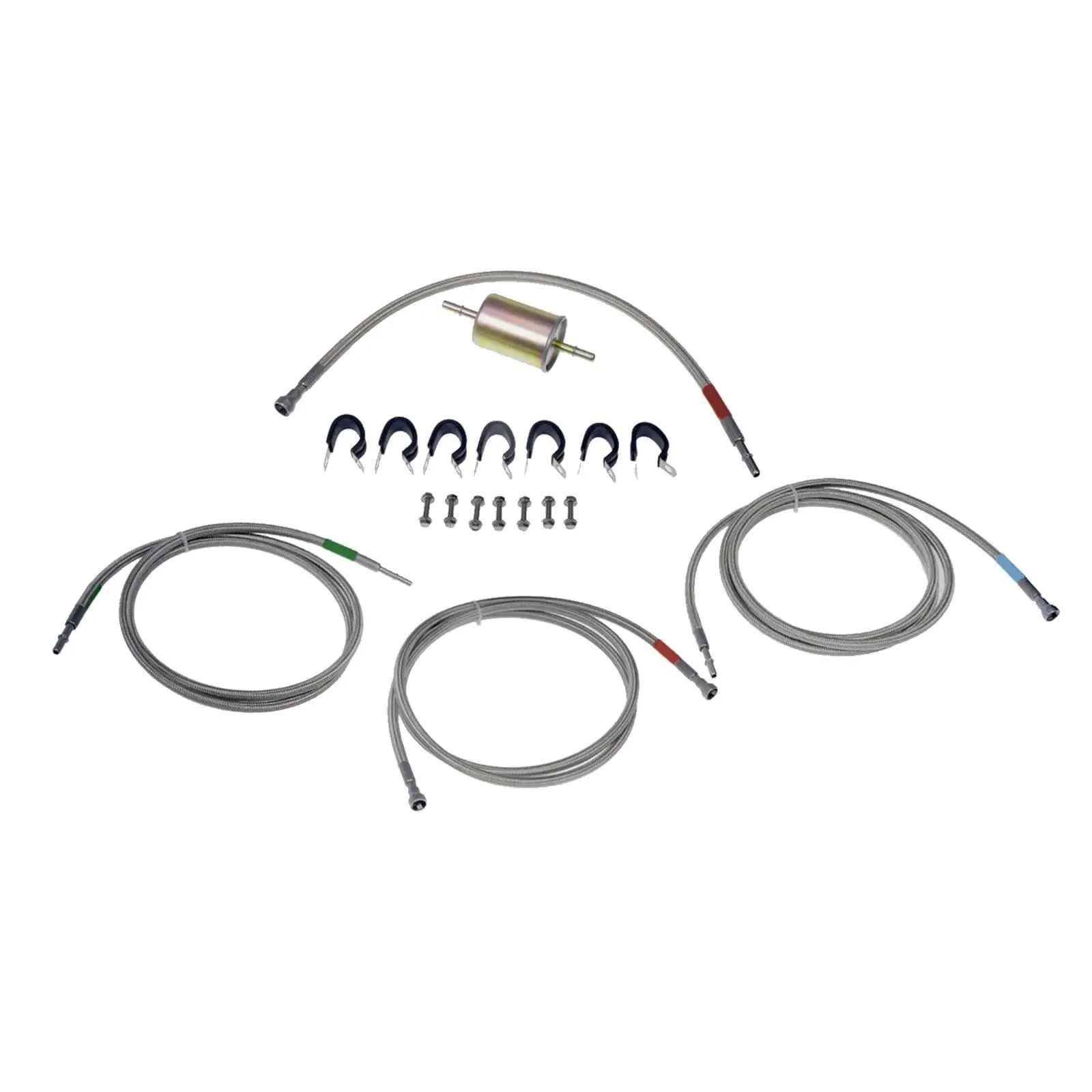 Fuel Line Assy 819-840 Steel Braided Fuel Lines Set Repair Parts Assembly Direct Replaces for Chevrolet Silverado 1500 2500