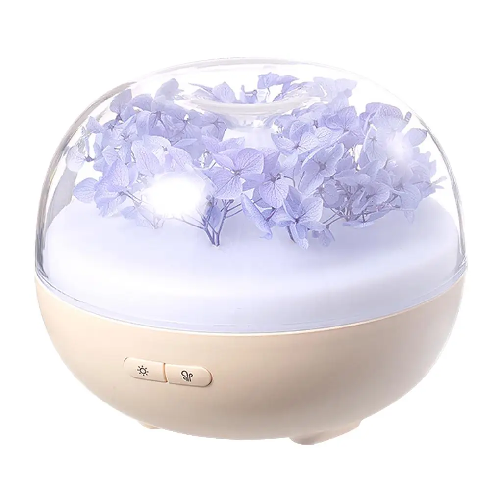 Aroma Essential Oil Diffuser Preserved Flower Air Humidifier 7 Colors Light