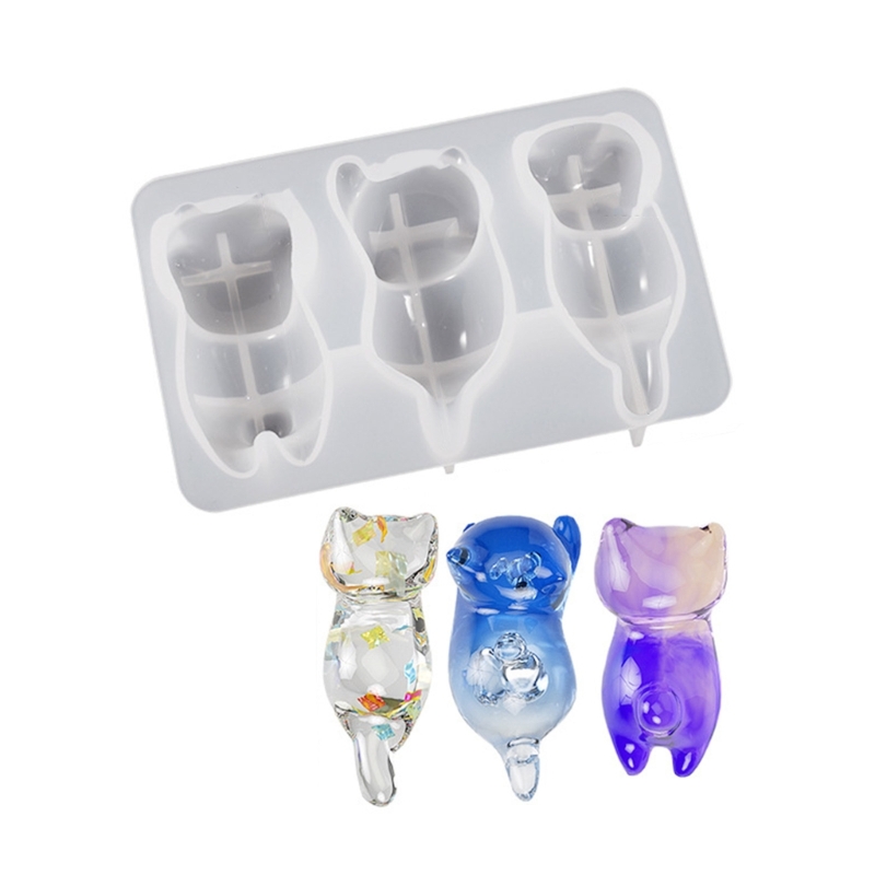 Silicone Pendant Moulds Resin Casting Mold Small Cat Silicone Jewelry Mold Hand Making Accessory Silicone Material