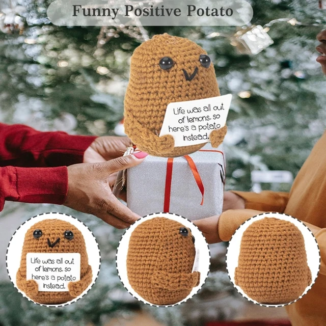 Crochet Toy Motivation Gifts Positive Potato Pocket Inspirational Potato  Toy PXPD - AliExpress