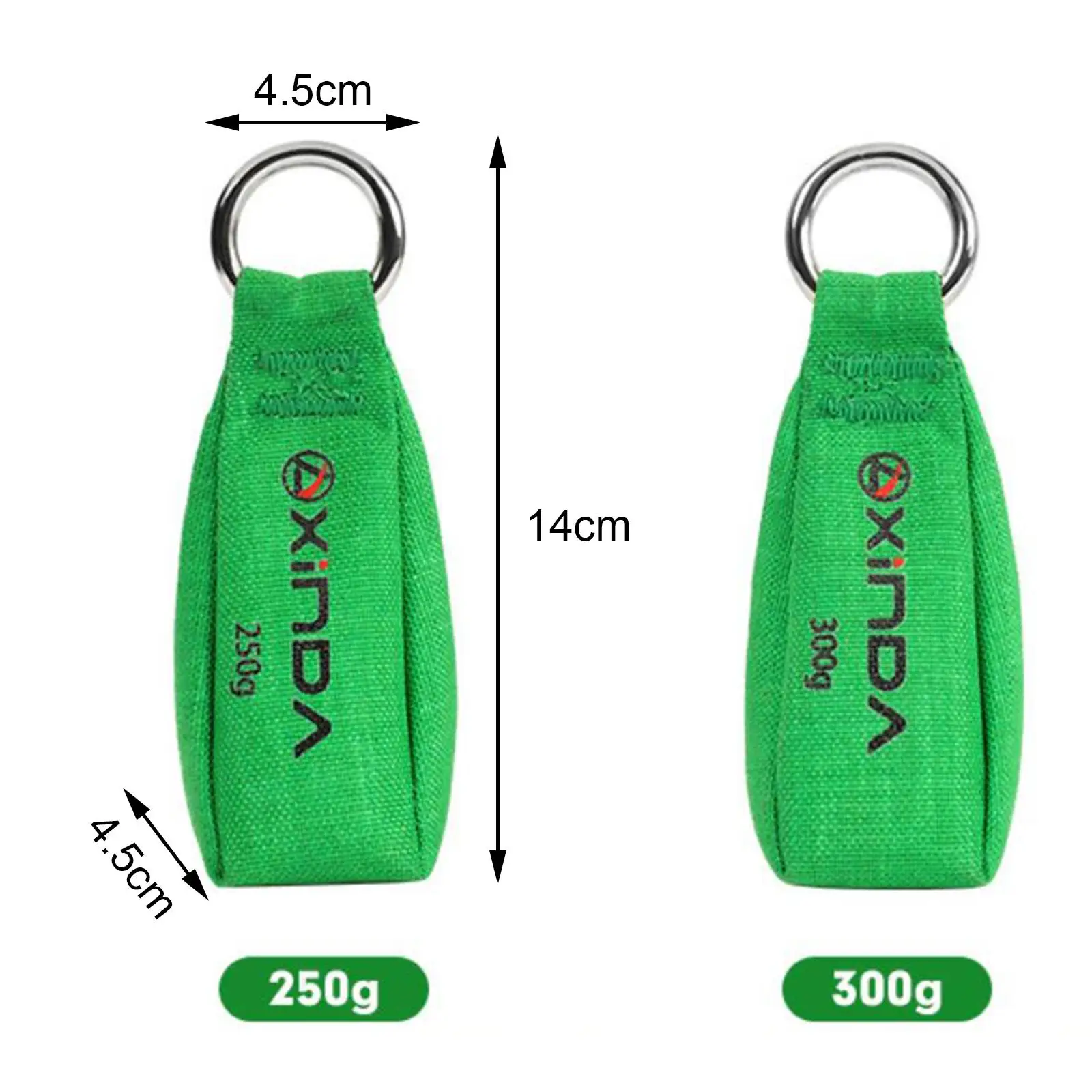  Throw Weight Bag Nylon Fabric Portable Throwing Bag with Metal Loop for Outdoor Sports Rock Climbing Mountaineering