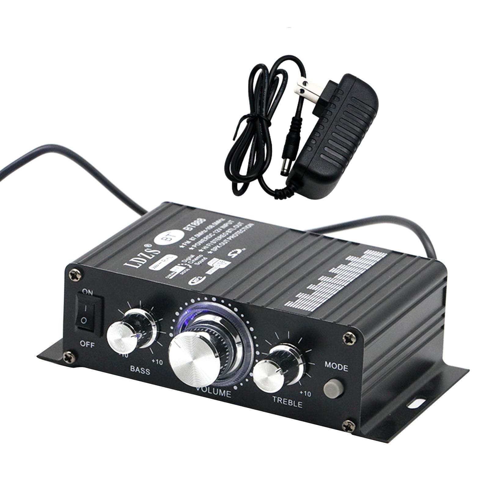 Bluetooth Power Amplifier Professional HiFi Sound for Home Theater Car Party