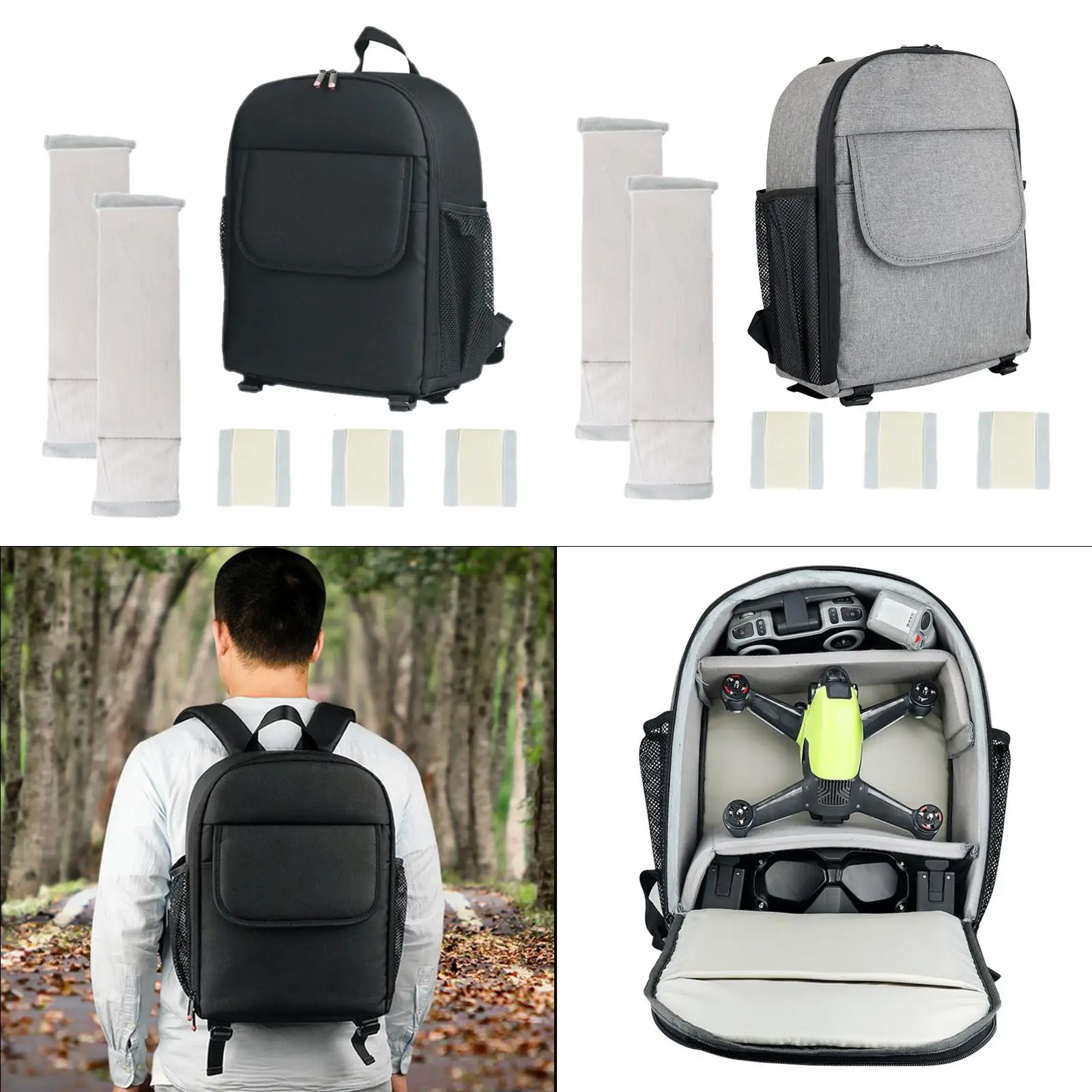 Portable Drone and Accessories Drone Organizer Inner Removable Dividers Carrying Bag Storage Bag Outdoor Carrying Case
