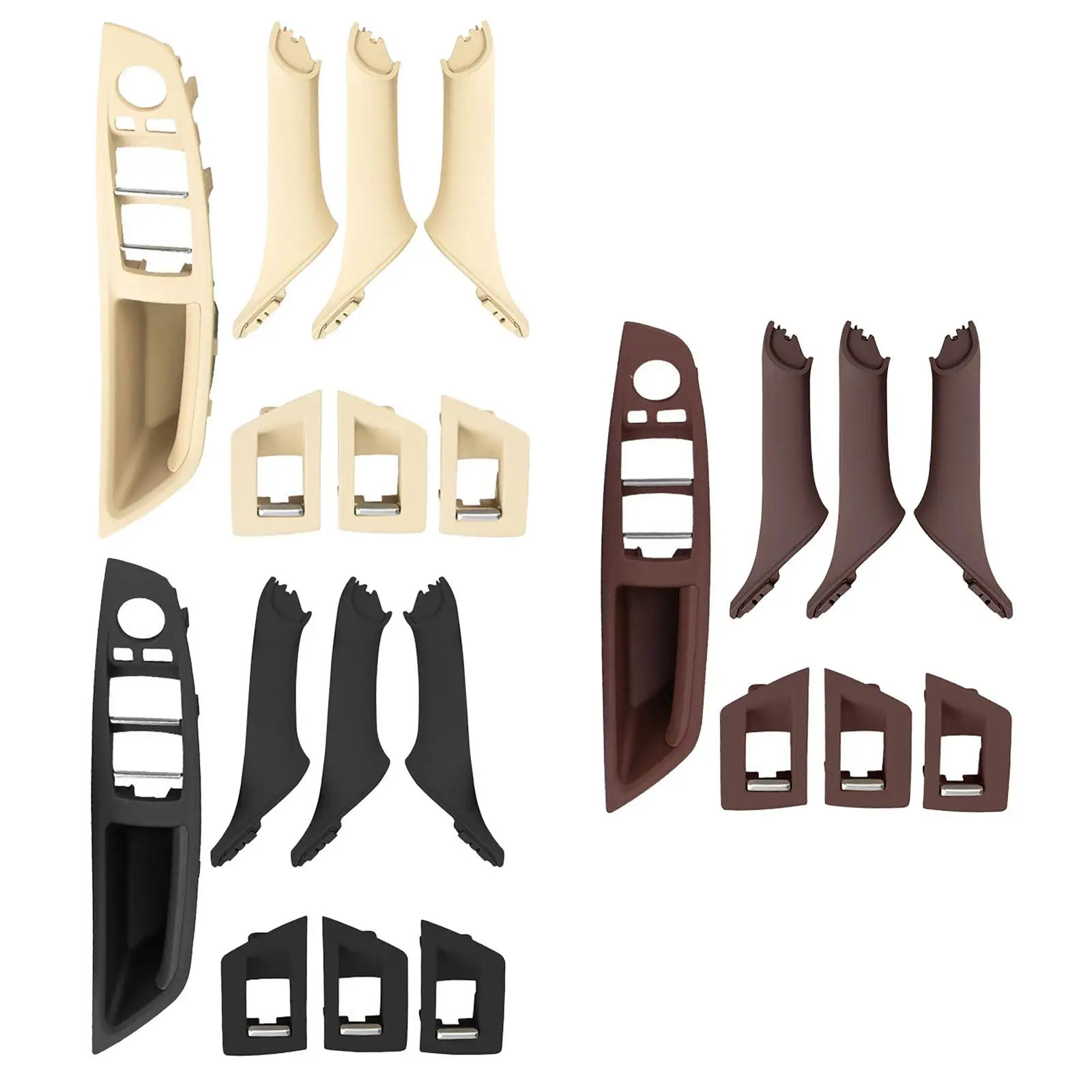 7 Pieces Vehicle Car Interior Door Handle Plate Cover for BMW 5 Series F10 F18, Professional