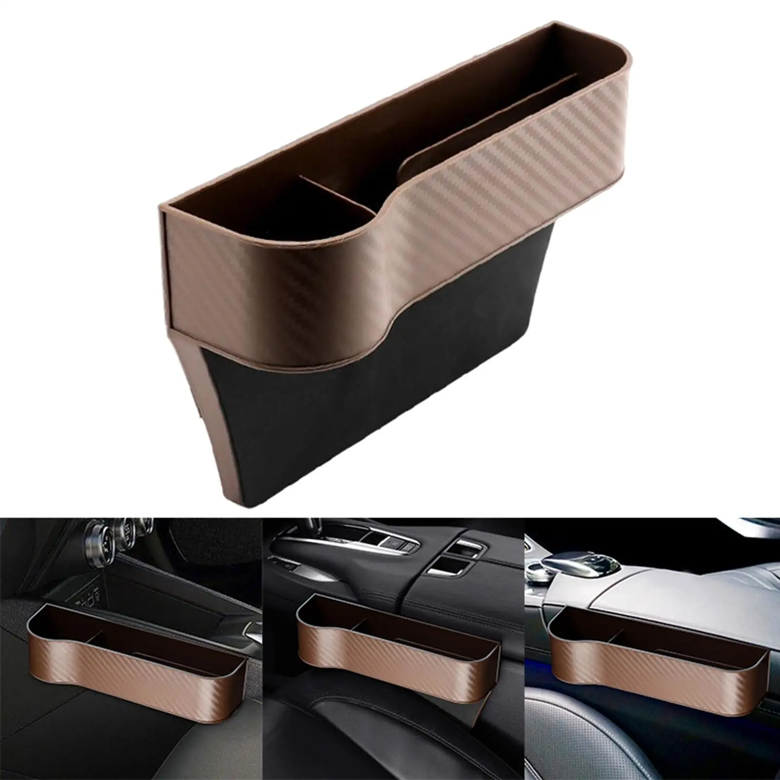 Car Front Seat Gap Organizer Premium Multifunctions Professional Insert Between The Seat and Console Made of ABS Plastic Durable